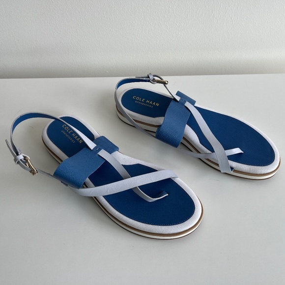 Cole Haan Shoes - COLE HAAN Mandy Womens Leather Colorblock Thong Sandals NWOT .